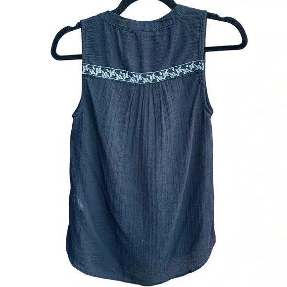 PAIGE Lina Top in Black/Bering Sea - Picture 6 of 7